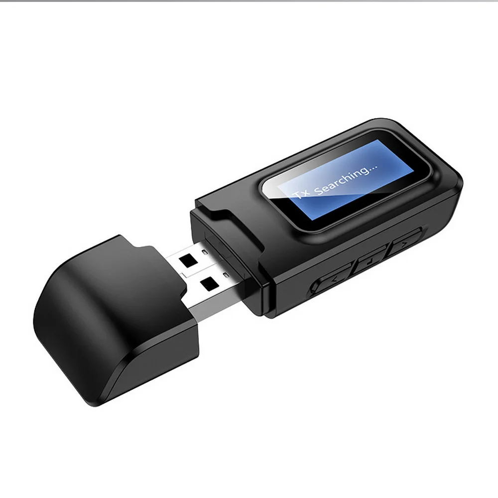 USB Bluetooth 5 0 аудио передатчик приемник ЖК-дисплей 3 мм стерео беспроводной адаптер