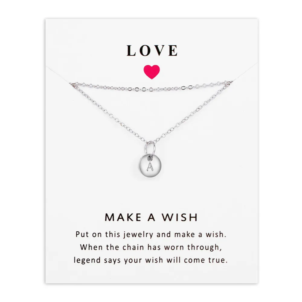 NEW 26 Letters Initial Necklace Silver Alphabet Disc Necklace Simple and generous for Women gifts Letter "A"
NEW 26 Letters Initial Necklace Silver Alphabet Disc Necklace Simple and generous for Women gifts Letter "A"