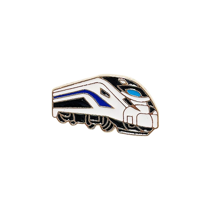 Фото High Speed Railway Train Enamel Pin Custom Japanese Anime Brooches Badge for Bag Lapel Buckle Jewelry Gift For Friends | Украшения и