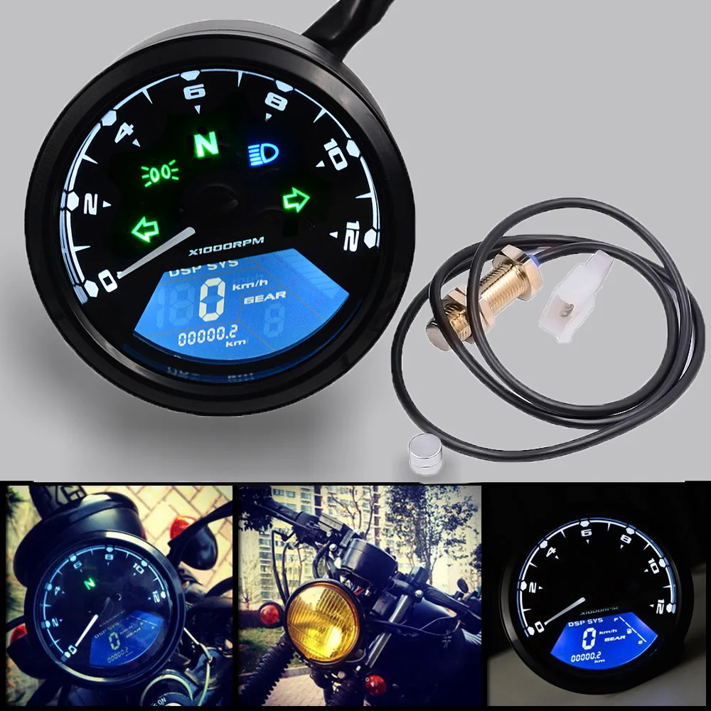 Motorcycle Meter Speedometer LED Digita Indicator Light Tachometer Odometer Oil Meter With Night Vision Dial Motor Instrument
Motorcycle Meter Speedometer LED Digita Indicator Light Tachometer Odometer Oil Meter With Night Vision Dial Motor Instrument