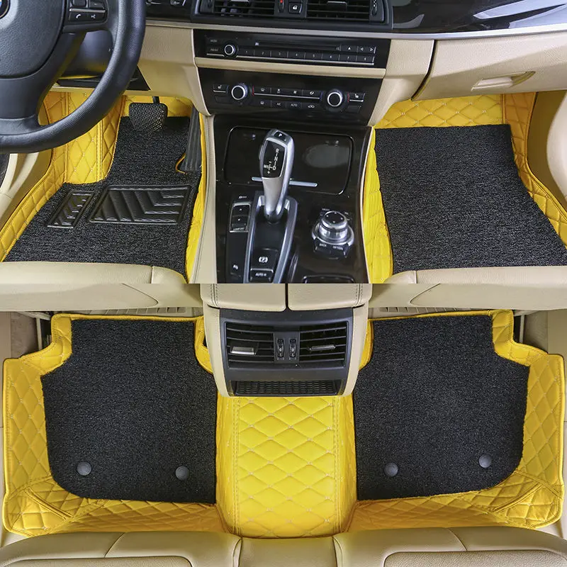 Custom Fit Car Floor Mats Waterproof Leather ECO friendly Material Specific For Car Model Double Layers 3 Pcs Full set Yellow
Custom Fit Car Floor Mats Waterproof Leather ECO friendly Material Specific For Car Model Double Layers 3 Pcs Full set Yellow