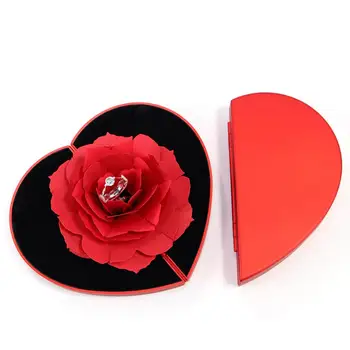 Marriage Particular 3D Creative Rose Ring Jewelry Box Fashion Ladies Simple Smooth Ring Box Rotating Jewelry Box Gift for Women
Marriage Particular 3D Creative Rose Ring Jewelry Box Fashion Ladies Simple Smooth Ring Box Rotating Jewelry Box Gift for Women