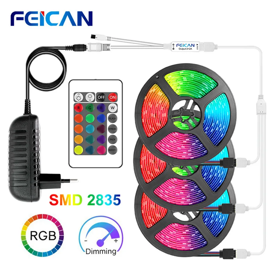 LED Strip Waterproof 15M RGB LED Lights Remote Control 12V Luces LED Strip Light SMD2835 RGB Tape Ambilight
LED Strip Waterproof 15M RGB LED Lights Remote Control 12V Luces LED Strip Light SMD2835 RGB Tape Ambilight