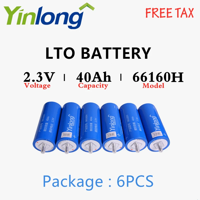 LTO Battery 6PCS Rechargeable 66160 2.3V 40Ah Cylindrical Lithium Titanium Oxide Battery For Electric Vehicles Traffic Signals
LTO Battery 6PCS Rechargeable 66160 2.3V 40Ah Cylindrical Lithium Titanium Oxide Battery For Electric Vehicles Traffic Signals