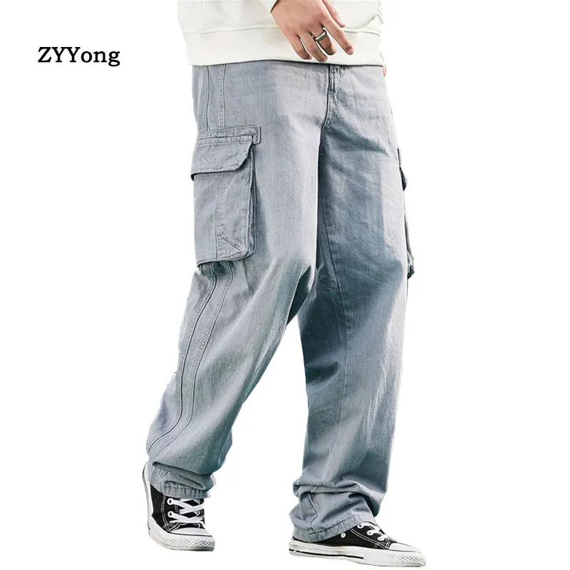 2020 Men's Light Blue Baggy Jeans With Side Pockets Hip Hop Designer Brand Skateboard Pants loose Style Plus Size 30-46
2020 Men's Light Blue Baggy Jeans With Side Pockets Hip Hop Designer Brand Skateboard Pants loose Style Plus Size 30-46