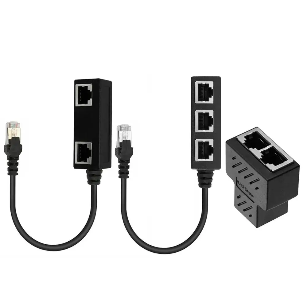 RJ45 1 Male to 3 Female or Three Female Ethernet Splitter Socket Port LAN Ethernet Network Splitter Adapter Cable
RJ45 1 Male to 3 Female or Three Female Ethernet Splitter Socket Port LAN Ethernet Network Splitter Adapter Cable