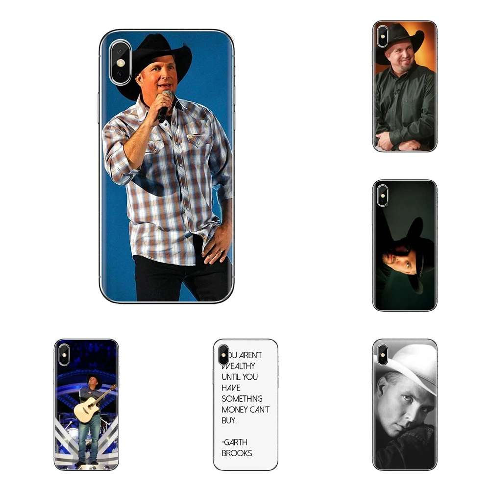 For iPod Touch Apple iPhone 4 4S 5 5S SE 5C 6 6S 7 8 X XR XS Plus MAX Garth Brooks Biography Music Star TPU Transparent Bag Case |
