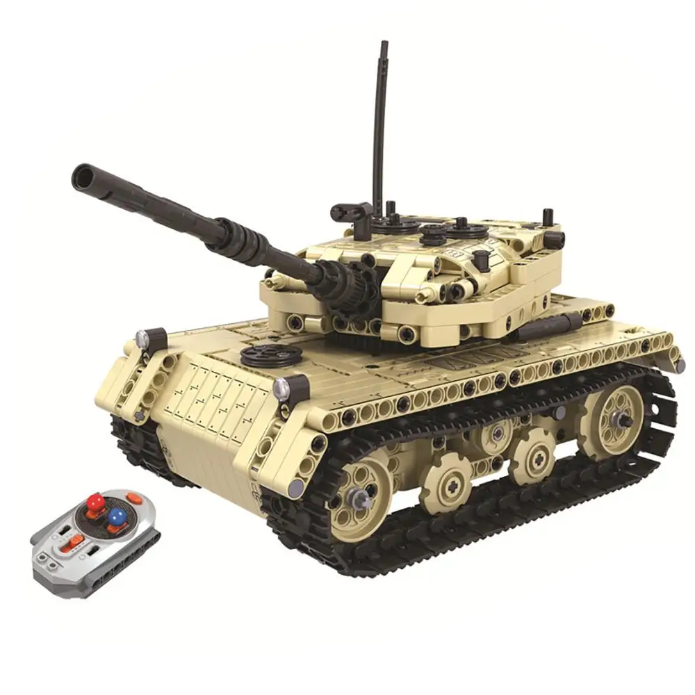 7113 Remote Control Electric Tank 759pcs Technic Military Children's Bricks Fight to Insert Building Blocks Boys for Toys
7113 Remote Control Electric Tank 759pcs Technic Military Children's Bricks Fight to Insert Building Blocks Boys for Toys