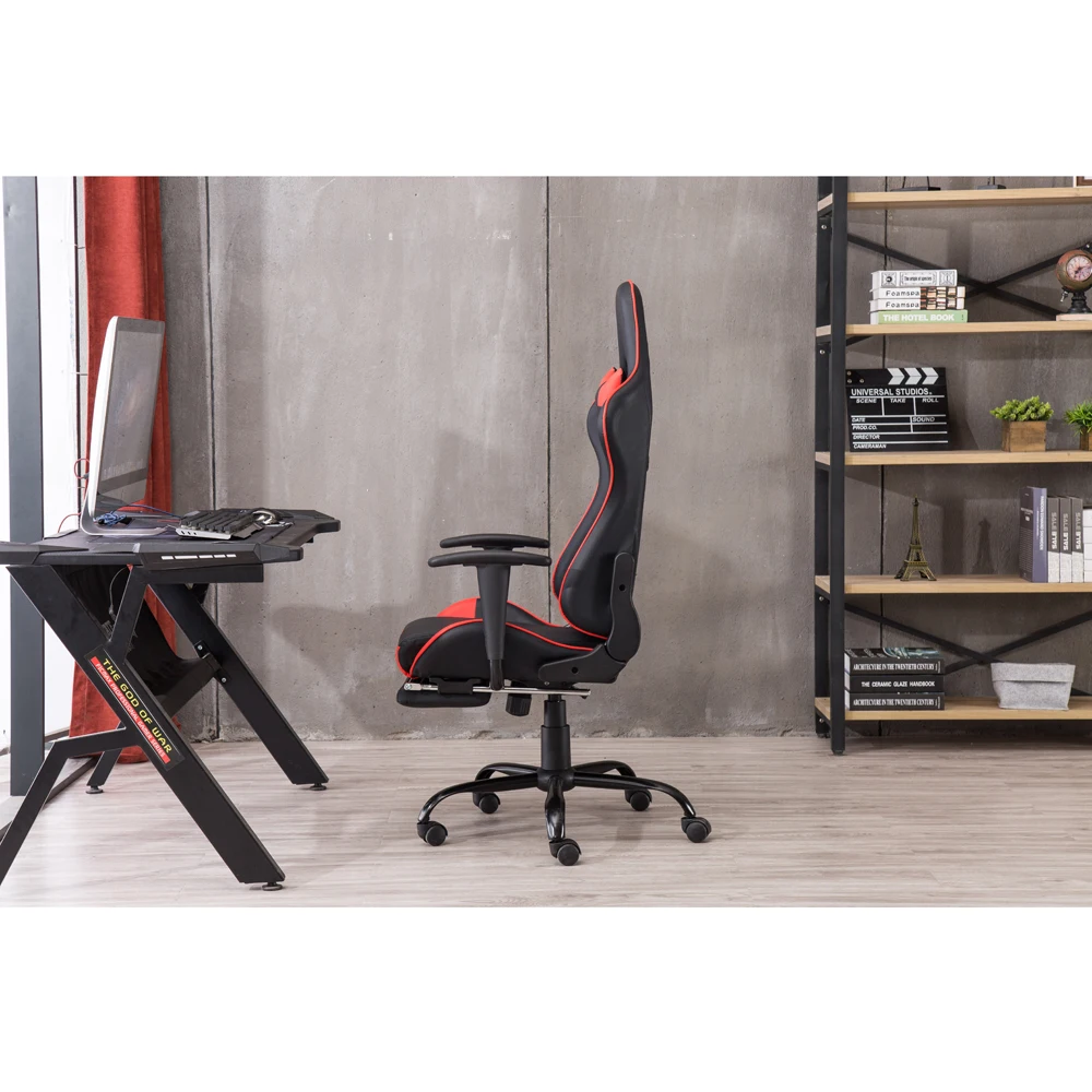 High Back Swivel Chair Racing Gaming Chair Office Chair with Footrest Tier Black & Red LOL Internet Cafes Sports Racing Chair
High Back Swivel Chair Racing Gaming Chair Office Chair with Footrest Tier Black & Red LOL Internet Cafes Sports Racing Chair