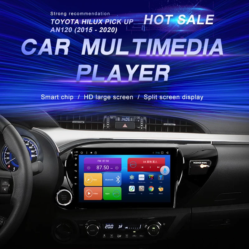 Android Car DVD For Toyota Hilux Pick Up AN120 2015 - 2 Car Radio Multimedia Video Player Navigation GPS Android10.0 Double Din
Android Car DVD For Toyota Hilux Pick Up AN120 2015 - 2 Car Radio Multimedia Video Player Navigation GPS Android10.0 Double Din