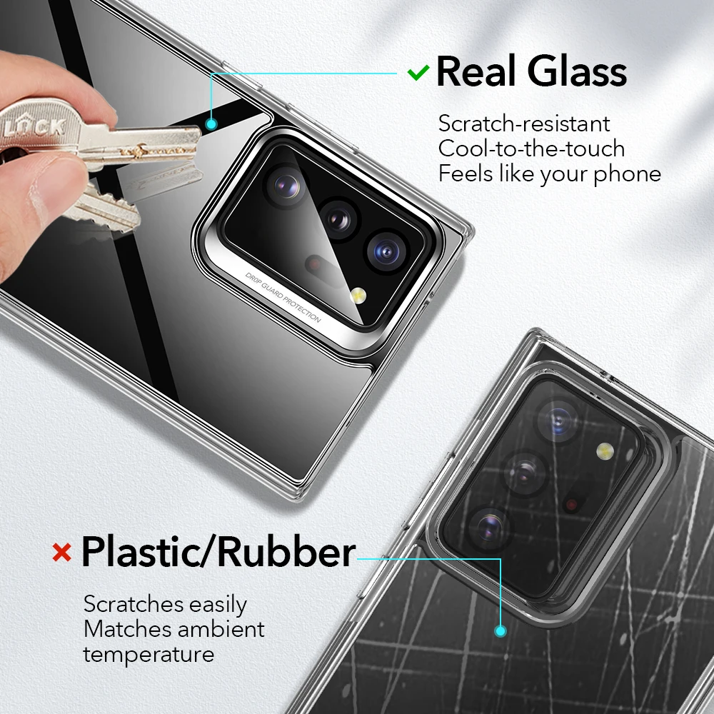 ESR-funda de vidrio templado para Samsung Galaxy, funda Ultra transparente para Samsung Galaxy Note 20 10 Plus S20 Note 9 10 5G S9 15 H0c2d734774a446e1811376c5c9e9af80S