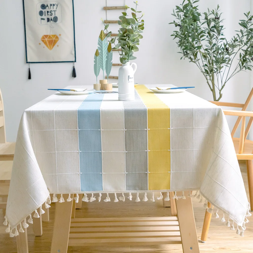Rectangular Tassels Dining Tablecloths with Grid Cotton Linen Wedding Party Decoration Table Cover Table cloth for Table Decor
Rectangular Tassels Dining Tablecloths with Grid Cotton Linen Wedding Party Decoration Table Cover Table cloth for Table Decor