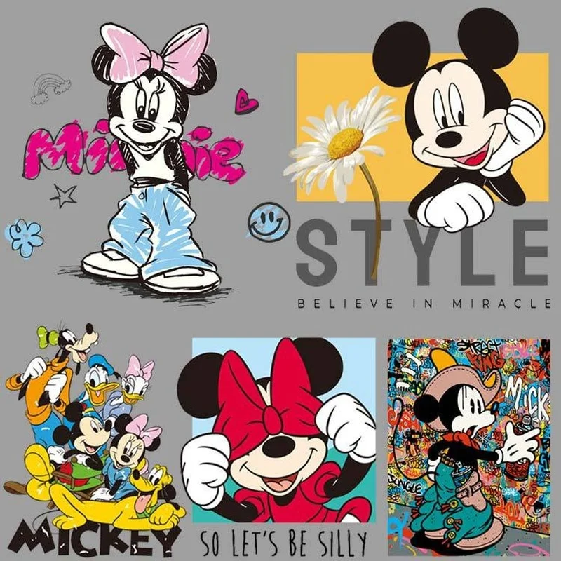 Mickey Mouse Patches for Clothing Heat Transfer Stickers for T-Shirt Iron on Patches for Clothes for Boys Girls Kawaii Custom
Mickey Mouse Patches for Clothing Heat Transfer Stickers for T-Shirt Iron on Patches for Clothes for Boys Girls Kawaii Custom