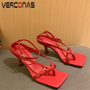 VERCONAS 2020 Fashion New Arrival Woman Sandals Summer Woman Pumps Genuine Leather Square Toe Thin High Heeled Shoes Woman
VERCONAS 2020 Fashion New Arrival Woman Sandals Summer Woman Pumps Genuine Leather Square Toe Thin High Heeled Shoes Woman