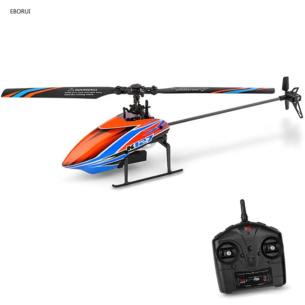 

WLtoys XK K127 RC Helicopter 4CH RC Aircraft w/ 6-Axis Gyro Altitude Hold One Key Take Off/Landing Easy to Fly for Kids Beginner