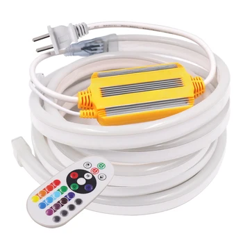 RGB Neon Strip Light 120LEDs/m Ribbon Tape Flexible LED Neon Sign Night Light 5050 LED Strip with 24Key Remote
RGB Neon Strip Light 120LEDs/m Ribbon Tape Flexible LED Neon Sign Night Light 5050 LED Strip with 24Key Remote