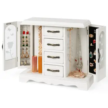 Jewelry Storage Box Wooden Cosmetics Organizer Earrings Storage Necklace Watch Display Rack Drawer Cabinet
Jewelry Storage Box Wooden Cosmetics Organizer Earrings Storage Necklace Watch Display Rack Drawer Cabinet