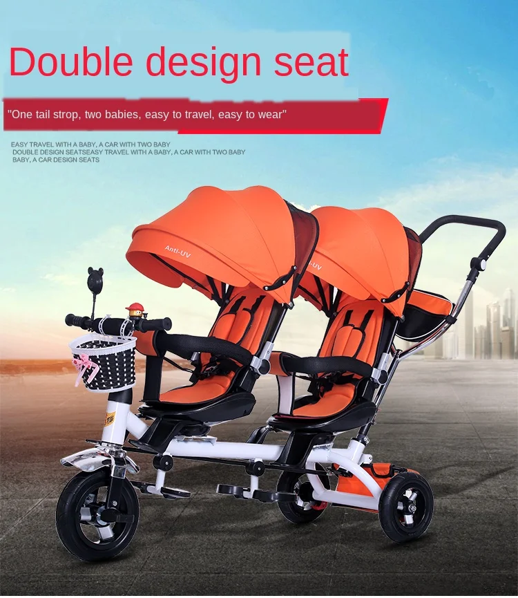 triciclo infantil The Children Tricycle Twin Baby Cart Double Bicycle Light Baby Stroller 3 Wheel Tricycle Baby Bike triciclo infantil The Children Tricycle Twin Baby Cart Double Bicycle Light Baby Stroller 3 Wheel Tricycle Baby Bike