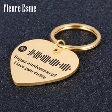 Personalized Music Spotify Code Keychain for Boy Girl Stainless Steel Keyring Custom Laser Engrave Spotify Code Jewelry
Personalized Music Spotify Code Keychain for Boy Girl Stainless Steel Keyring Custom Laser Engrave Spotify Code Jewelry