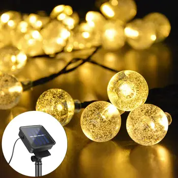 Solar Lamp LED Bulb String Lights Outdoor Crystal Ball Clear Globe Girlanda 20m 5m 6m Garden Decoration patio lights 
Solar Lamp LED Bulb String Lights Outdoor Crystal Ball Clear Globe Girlanda 20m 5m 6m Garden Decoration patio lights