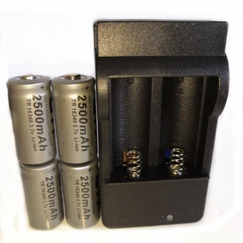 4pcs 3.7V 2500mAh CR123A 16340 rechargeable battery lithium battery +16340 lithium battery smart charger
4pcs 3.7V 2500mAh CR123A 16340 rechargeable battery lithium battery +16340 lithium battery smart charger