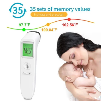 Non-contact infrared thermometer Forehead Temperature digital thermometer Hand-held Baby Adult Temperature instruments
Non-contact infrared thermometer Forehead Temperature digital thermometer Hand-held Baby Adult Temperature instruments