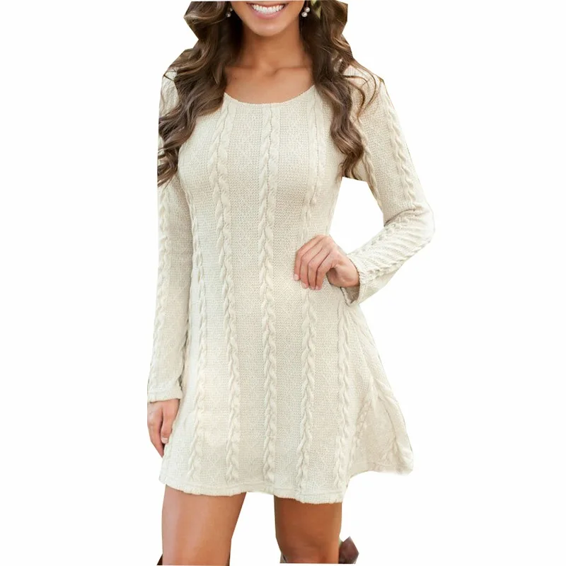 Sweater Dress Fashion Women Autumn Winter Causal Short Long Sleeve Loose Sweaters Knitted 5 Color Plus Size Dresses Ropa Mujer
Sweater Dress Fashion Women Autumn Winter Causal Short Long Sleeve Loose Sweaters Knitted 5 Color Plus Size Dresses Ropa Mujer
