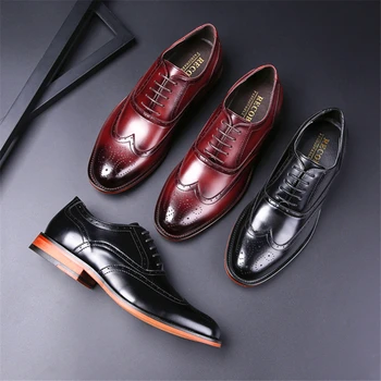 Mens Formal Shoes Genuine Leather Oxford Shoes For Men Italian 2020 Dress Shoes Wedding Shoes Laces Leather Brogues
Mens Formal Shoes Genuine Leather Oxford Shoes For Men Italian 2020 Dress Shoes Wedding Shoes Laces Leather Brogues