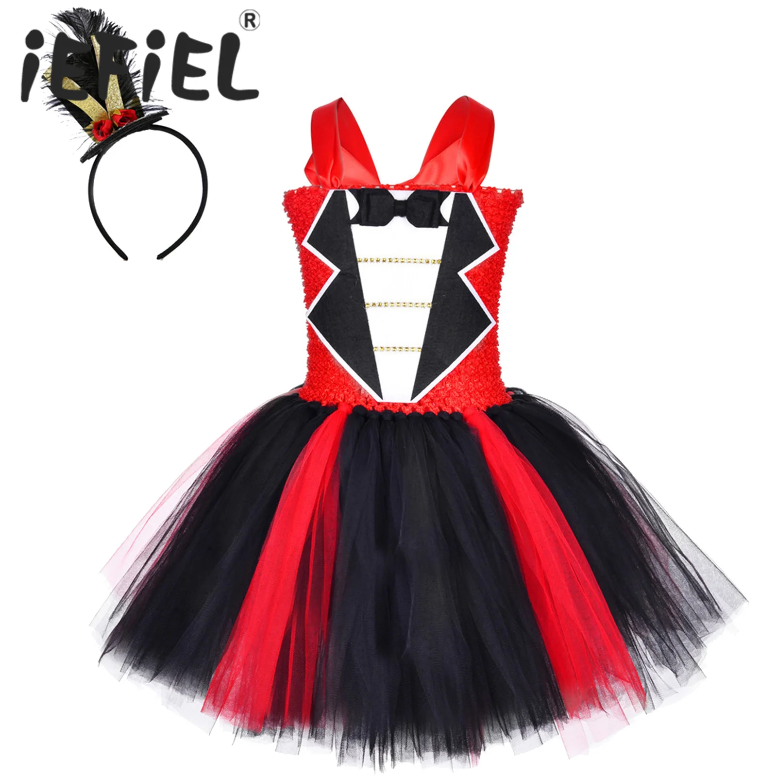 Kids Girls Halloween Circus Ringmaster Costumes Animal Trainer Cosplay Crochet Bodice Gowns Dress for Carnival Dress Up Outfits
Kids Girls Halloween Circus Ringmaster Costumes Animal Trainer Cosplay Crochet Bodice Gowns Dress for Carnival Dress Up Outfits