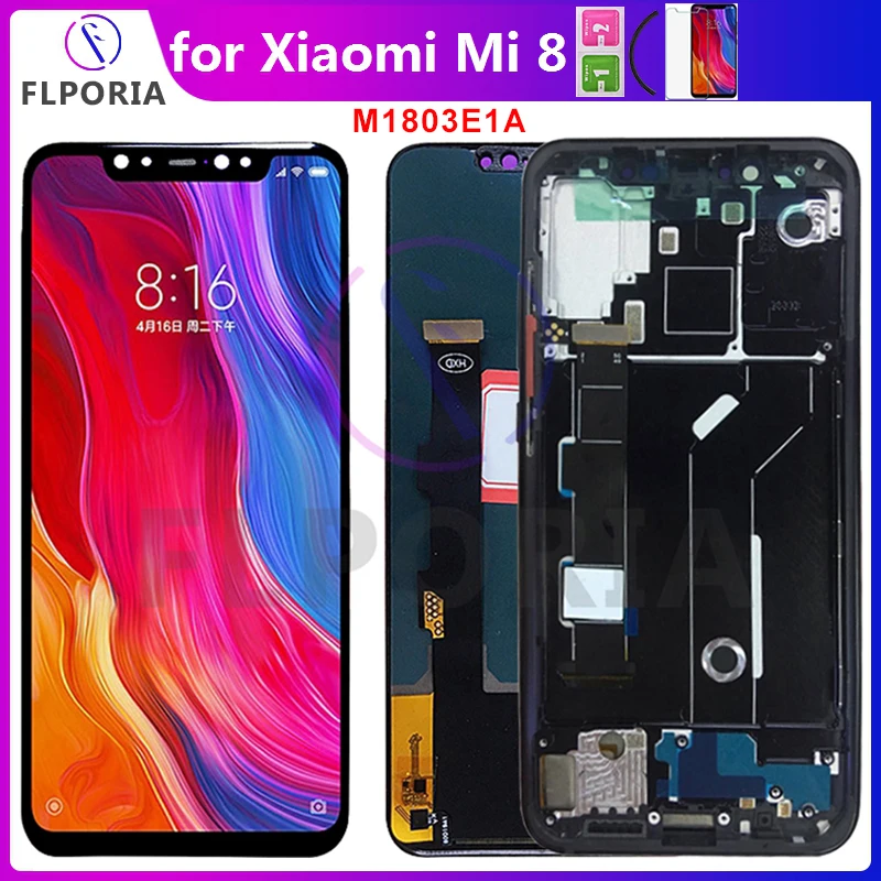 LCD for Xiaomi Mi 8 Mi8 LCD Display LCD Screen with Frame for Xiaomi 8 M1803E1A Touch Screen Digitizer Phone Repair Parts Tested 
LCD for Xiaomi Mi 8 Mi8 LCD Display LCD Screen with Frame for Xiaomi 8 M1803E1A Touch Screen Digitizer Phone Repair Parts Tested