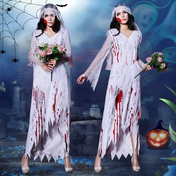 Horror Female Ghost Halloween Costume For Women Cosplay Scary Bride Adult Suit Nightclub Ds Costume Gogo Dance Hallowen DQS3107 
Horror Female Ghost Halloween Costume For Women Cosplay Scary Bride Adult Suit Nightclub Ds Costume Gogo Dance Hallowen DQS3107