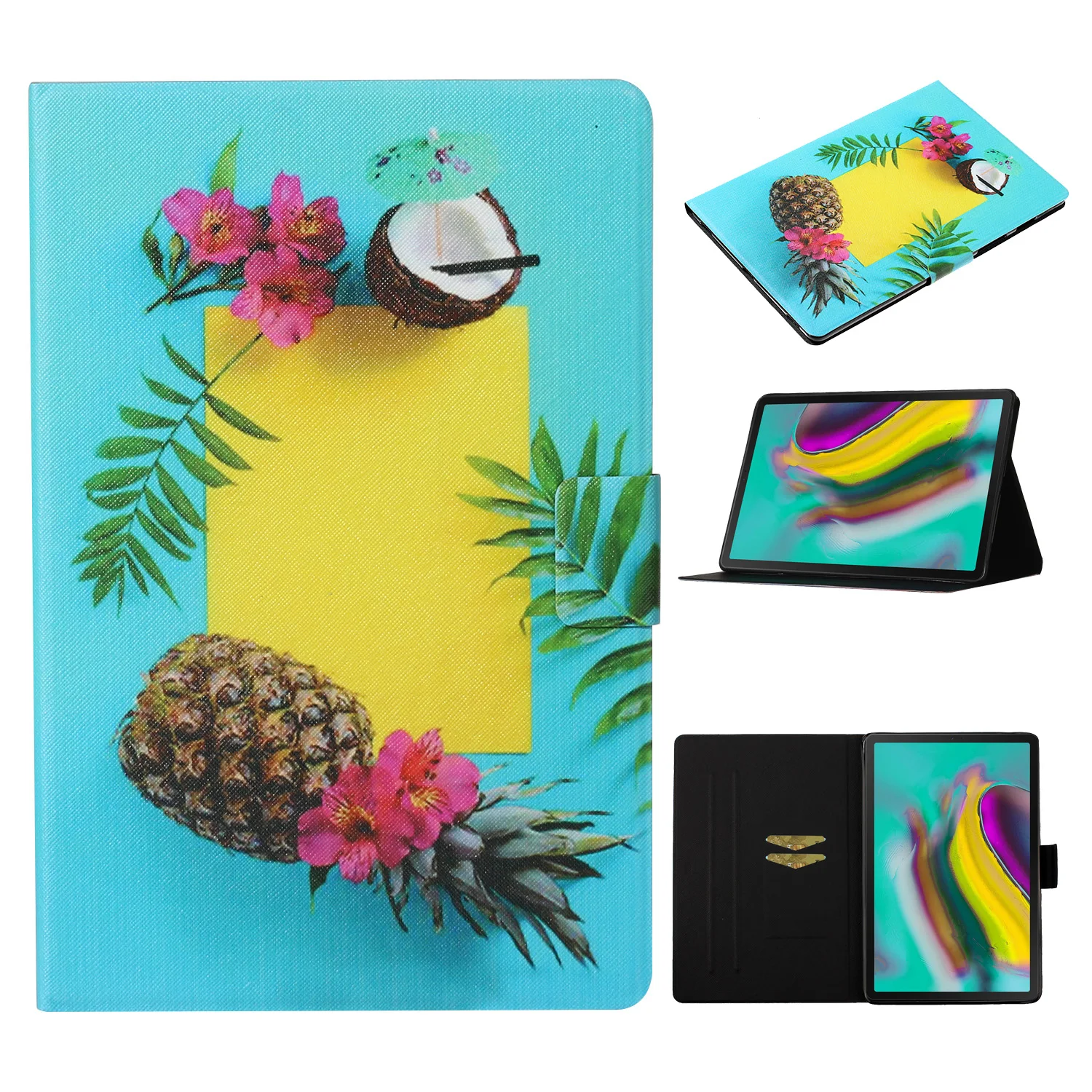 For Samsung Tab S5E Pineapple Butterfly Tablet Case 10.5" Galaxy S5e 10.5 SM-T720 SM-T725 Stand Fundas Shell | Компьютеры и офис