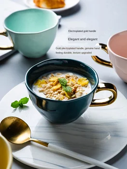 EWAYS Pure Color Gold Rim Ceramic Mugs High Quality Kitchen Tool Inside Fashion Coffee Milk Breakfast Mug Cup
EWAYS Pure Color Gold Rim Ceramic Mugs High Quality Kitchen Tool Inside Fashion Coffee Milk Breakfast Mug Cup
