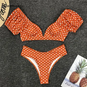 Melphieer bikini 2020 summer puff shoulder dots bikinis set v-plunge swimsuit orange swimwear women swimming bathig suit maillot
Melphieer bikini 2020 summer puff shoulder dots bikinis set v-plunge swimsuit orange swimwear women swimming bathig suit maillot