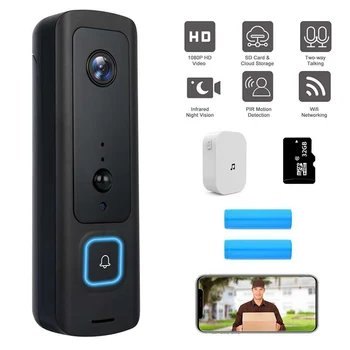 1080P HD T4/M18 Two‑way Voice Intercom Wireless Smart Video Doorbell Smart PIR Motion Detection Door Guard Doorbell
1080P HD T4/M18 Two‑way Voice Intercom Wireless Smart Video Doorbell Smart PIR Motion Detection Door Guard Doorbell