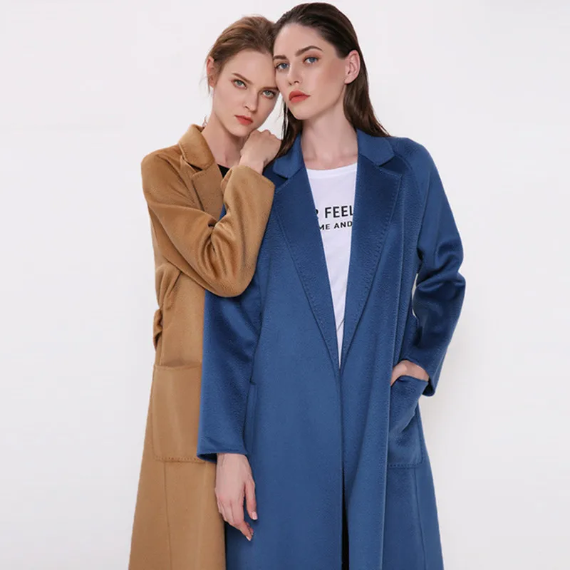 100% Wool Coat Winter 2019 Causal Vintage Elegant Belt Solid Long Slim Female Double Side Women's Woolen Coat Fashion Outwear
100% Wool Coat Winter 2019 Causal Vintage Elegant Belt Solid Long Slim Female Double Side Women's Woolen Coat Fashion Outwear