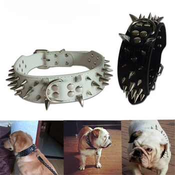 Adjustable Pu Leather Rivet Spiked Studded Collars Cool Big Cat Neck Straps for Pitbull BullCat Beagle Strong Bog Fierce Cat
Adjustable Pu Leather Rivet Spiked Studded Collars Cool Big Cat Neck Straps for Pitbull BullCat Beagle Strong Bog Fierce Cat