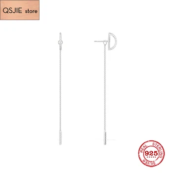QSJIE Fashion Charm Sterling Silver Original 1:1 Replica, Original Silver Earrings With Chain Luxury Jewelry Gift For Female 
QSJIE Fashion Charm Sterling Silver Original 1:1 Replica, Original Silver Earrings With Chain Luxury Jewelry Gift For Female