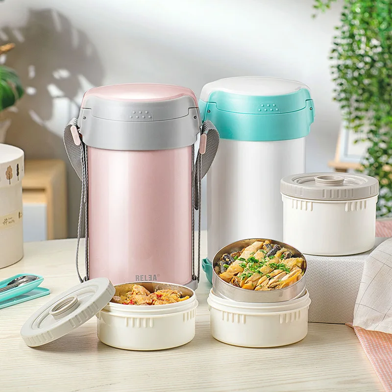 Relea Warm 304 Stainless Steel Insulated Barrel Lunch Box Students Roast Stew Pot Adult Multilayer Container 3-Tier
Relea Warm 304 Stainless Steel Insulated Barrel Lunch Box Students Roast Stew Pot Adult Multilayer Container 3-Tier