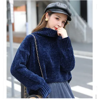 Loose Chenille Carry From Ball Knitting Backing Thicken Sweater Outside Wear Women's Top
Loose Chenille Carry From Ball Knitting Backing Thicken Sweater Outside Wear Women's Top
