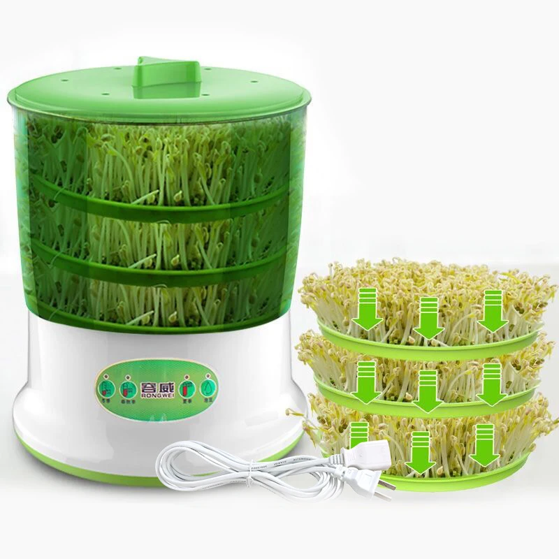 220V 50Hz Intelligence Bean Sprouts Machine Big Capacity Home Use Thermostat Green Seeds Growing Bean sprouts Automatic
220V 50Hz Intelligence Bean Sprouts Machine Big Capacity Home Use Thermostat Green Seeds Growing Bean sprouts Automatic