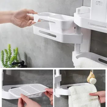 Three Layer Wall Mounted Storage Rack Free punch No Perforating Commodity Shelf Rotatable Bath Articles Storage Rack White
Three Layer Wall Mounted Storage Rack Free punch No Perforating Commodity Shelf Rotatable Bath Articles Storage Rack White