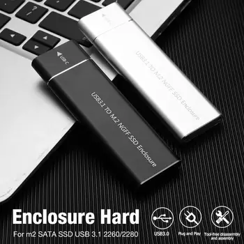 M2 SATA SSD Case USB 3.1 Type-C To M.2 NGFF SSD Adapter Enclosure Hard Drive Disk Box 6Gbps External Enclosure Case
M2 SATA SSD Case USB 3.1 Type-C To M.2 NGFF SSD Adapter Enclosure Hard Drive Disk Box 6Gbps External Enclosure Case