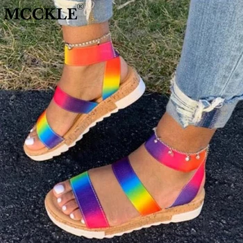 MCCKLE Woman Wedge Heel Sandals Ladies Open Toe Mixed Color Non Slip Platform Woman Fashion Casual Sandals Female Summer 2020
MCCKLE Woman Wedge Heel Sandals Ladies Open Toe Mixed Color Non Slip Platform Woman Fashion Casual Sandals Female Summer 2020