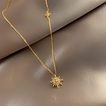 Diamond Set Eight-Pointed Star Choker Non-mainstream Sense of Design Simple Sunflower Necklace Cool Fashion Normcore Style Neckl
Diamond Set Eight-Pointed Star Choker Non-mainstream Sense of Design Simple Sunflower Necklace Cool Fashion Normcore Style Neckl