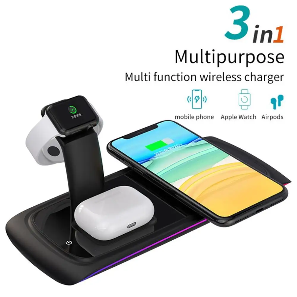 Wireless Charger 3 In 1 15W Fast Charging Type-C Station Wireless Charge Stand For Smart Watch Phone
Wireless Charger 3 In 1 15W Fast Charging Type-C Station Wireless Charge Stand For Smart Watch Phone