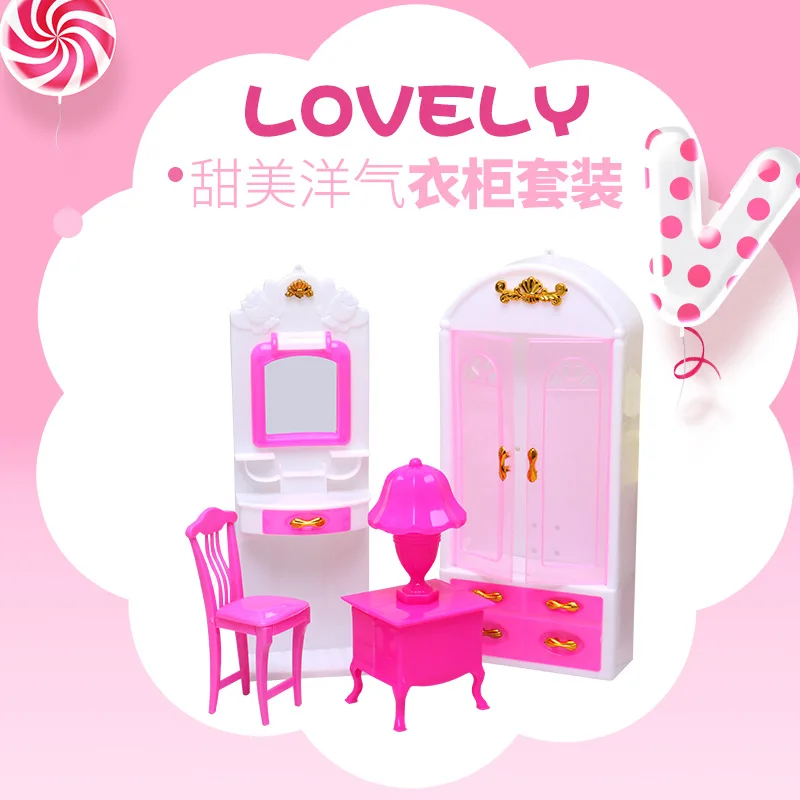 Girls Furniture toy Dolls House Toy for Girl bedroom Assembly For Doll Accessory wardrobe chairvanity mirror Pretend Play Toy
Girls Furniture toy Dolls House Toy for Girl bedroom Assembly For Doll Accessory wardrobe chairvanity mirror Pretend Play Toy