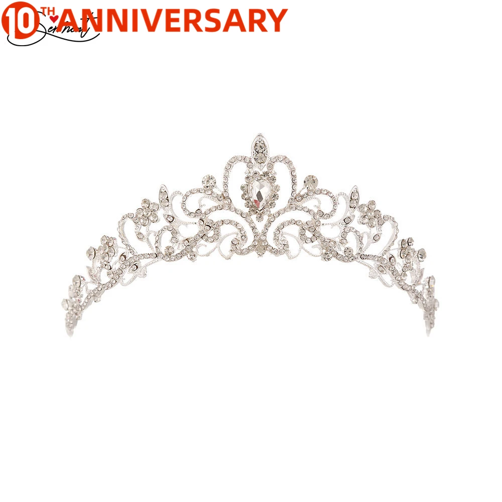 

Luxury 2020 Fashion Crystal headdress Bridal crown Kid Hair hoop Princess girl jewelry Accessiories Wedding Party SALE