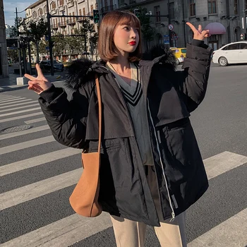 Winter Women Warm Jacket 2019 New Style Fashion Hooded Thickening Cotton Coat Casual Loose Large size Female Parkas
Winter Women Warm Jacket 2019 New Style Fashion Hooded Thickening Cotton Coat Casual Loose Large size Female Parkas