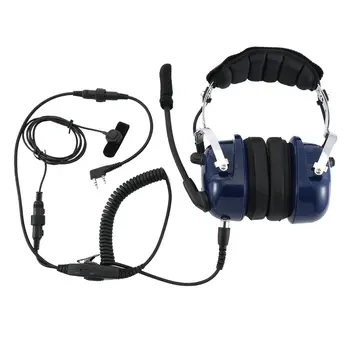 Noise Cancelling Aviation Microphone Headset Walkie Talkie Earpiece Vox Volume Adjustment For Kenwwod Baofeng UV-5R
Noise Cancelling Aviation Microphone Headset Walkie Talkie Earpiece Vox Volume Adjustment For Kenwwod Baofeng UV-5R